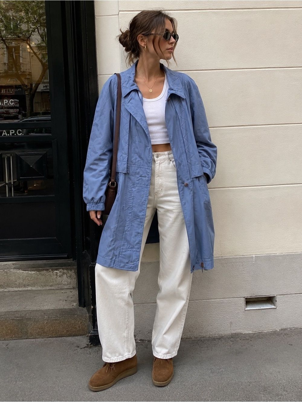 🎀Vintage🎀 1980s Light Blue Lightweight Jacket Size Small